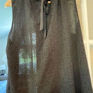 Loft Black Dressy Tank Top Large